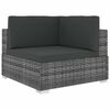 vidaXL Seduta Angolare Modulare con Cuscini in Polyrattan Grigio