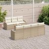 vidaXL Set Divano da Giardino 8 pcs Beige e Crema polyrattan