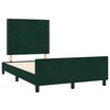 vidaXL Giroletto senza Materasso Verde Scuro 120x190 cm Velluto