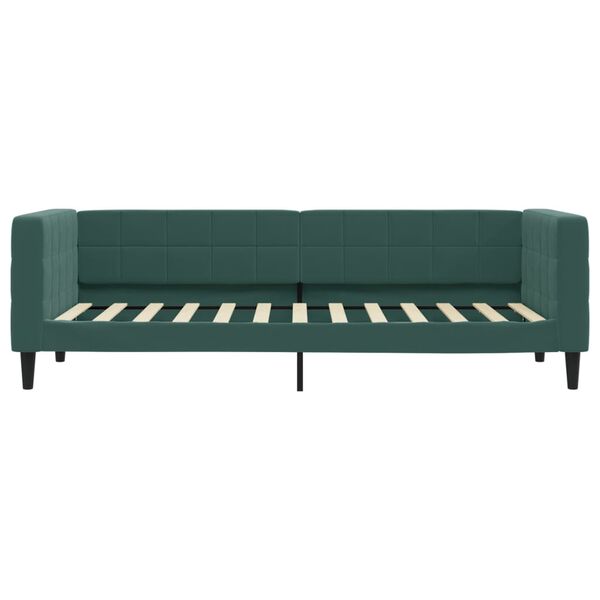 vidaXL Letto da Giorno Verde Scuro 80x200 cm in Velluto