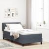 vidaXL Letto a molle con materasso Grigio scuro 90 x 190 cm Velluto