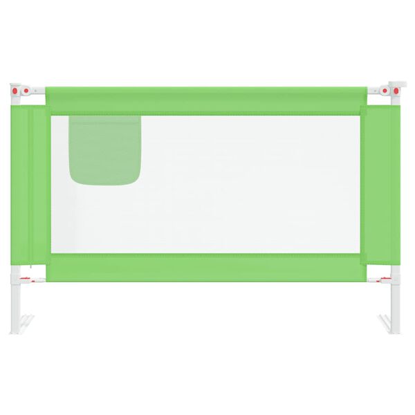 vidaXL Sponda Letto di Sicurezza per Bambini Verde 120x25cm in Tessuto