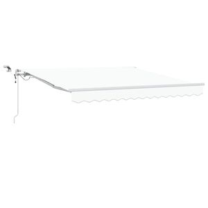 vidaXL Tenda retrattile Bianco 350 x 250 cm Poliestere