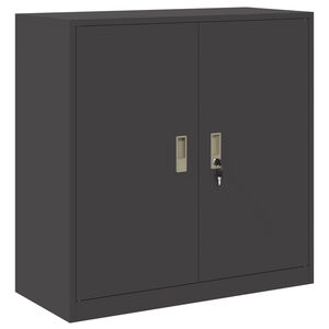vidaXL Armadio Nero 90 x 40 x 90 cm Acciaio