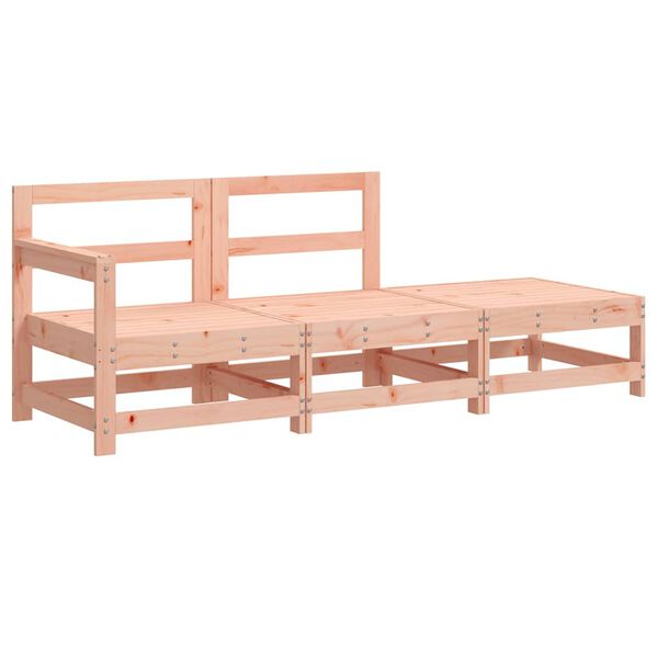 vidaXL Set Divani Giardino 3pz con Cuscini Legno Massello di Douglas