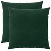 vidaXL Cuscino con cuscino HEERLEN 2 pz Verde Scuro Velluto