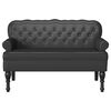 vidaXL Panca Chesterfield Nero 119.5 x 64.5 x 75 cm Pelle Sintetica