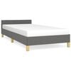 vidaXL Giroletto senza Materasso Grigio Scuro 90x200 cm Tessuto