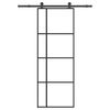 vidaXL Porta Scorrevole con Ferramenta 76x205cm Vetro ESG Alluminio