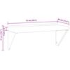 vidaXL Mensola a Muro 75x30x31 cm Argento in Acciaio Inossidabile