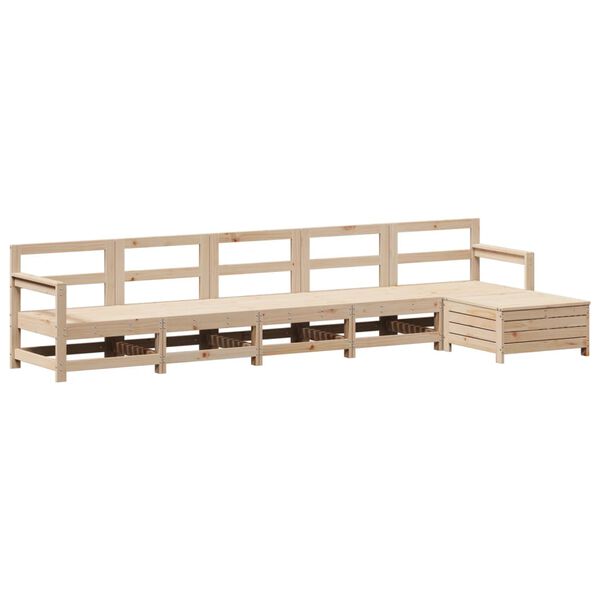 vidaXL Set Divani da Giardino 6 pz in Legno Massello di Pino