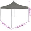 vidaXL Tenda Party Antracite 291 x 291 x 315 cm Tessuto Oxford