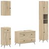 vidaXL Set di Mobili da Bagno da 4 Pezzi BREDA Rovere Sonoma