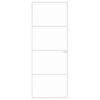 vidaXL Porta Interna Bianca 76x201,5 cm Vetro Temperato Alluminio Slim