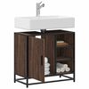 vidaXL Mobile Lavabo Bagno Rovere Marrone 65x33x60cm Legno Multistrato