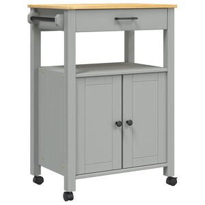 vidaXL Carrello da Cucina MONZA 60x40x88,5 cm in Legno Massello di Pino