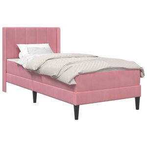 vidaXL Struttura del letto con materasso Rosa 80 x 200 cm Velluto
