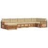 vidaXL Set di divani da esterno 7 pz Naturale e Beige