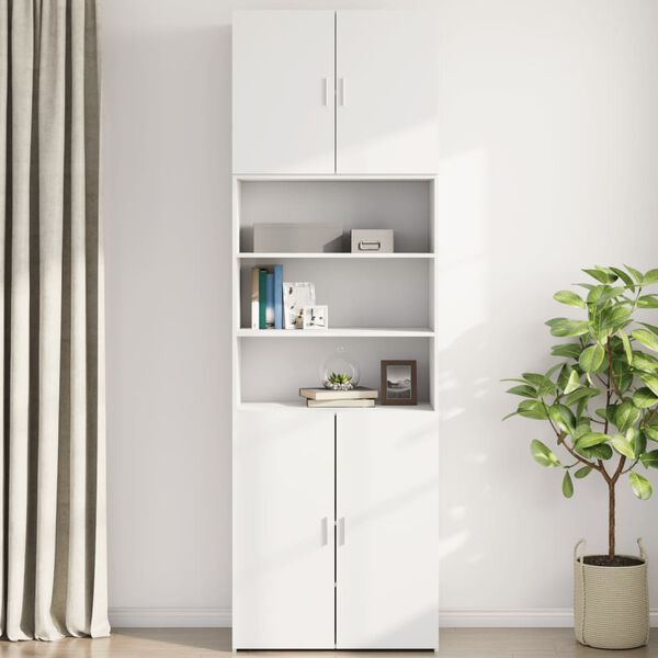 vidaXL Mobile a Parete Bianco 80x42,5x64 cm in Legno Multistrato