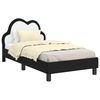 vidaXL Struttura letto bambini con testata Nero 80 x 160 cm PU