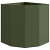 vidaXL Vaso d'angolo Oliver verde 45 x 45 x 50 cm Acciaio