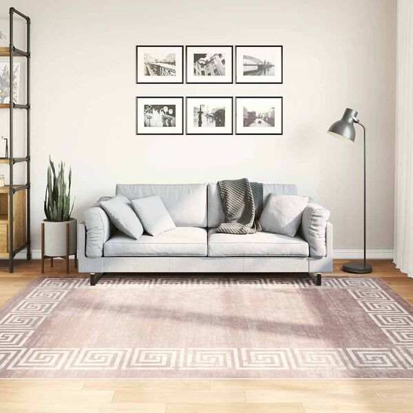vidaXL Tappeto Lavabile 160x230 cm Beige Antiscivolo