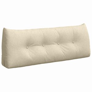 vidaXL Cuscino per Schiena Crema 120 x 24 x 50 cm Tessuto