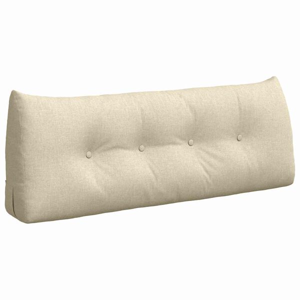 vidaXL Cuscino per Schiena Crema 120 x 24 x 50 cm Tessuto