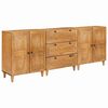 vidaXL Credenza 3 pcs Marrone 60 x 33 x 75 cm legno massello di mango