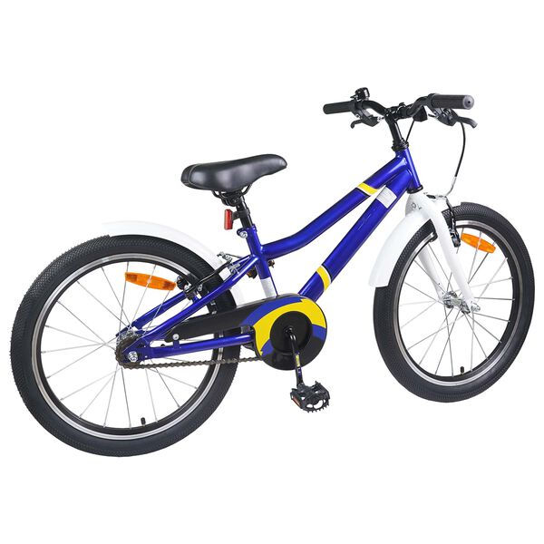 vidaXL Bicicletta per Bambini 24 Pollici per 8-12 anni Blu e bianco