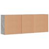 vidaXL Credenze 3 pz Grigio Cemento in Legno Multistrato