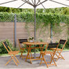 vidaXL Set Pranzo da Giardino 5 pz Nero Polipropilene e Legno Massello