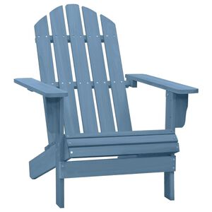 vidaXL Sedia Giardino Adirondack in Legno Massello di Abete Blu