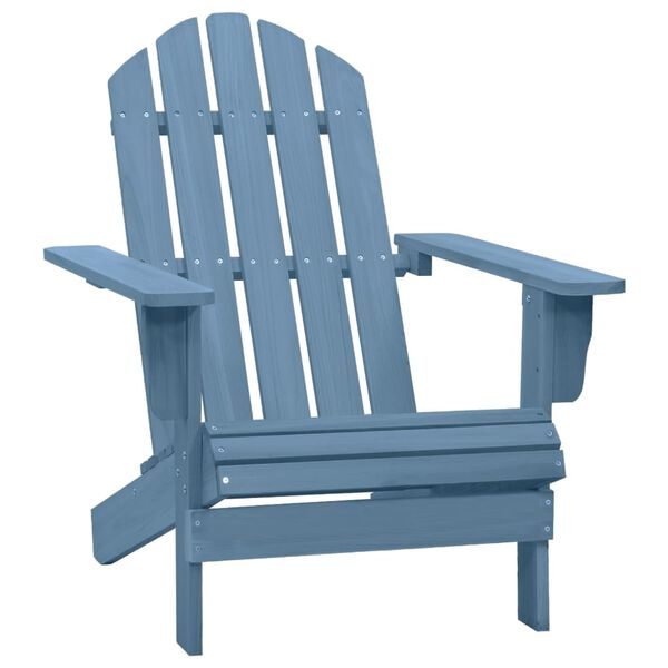 vidaXL Sedia Giardino Adirondack in Legno Massello di Abete Blu
