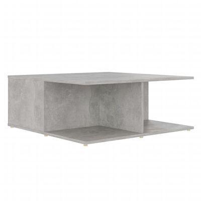 vidaXL Tavolino da Salotto Grigio Cemento 80x80x31cm Legno Multistrato