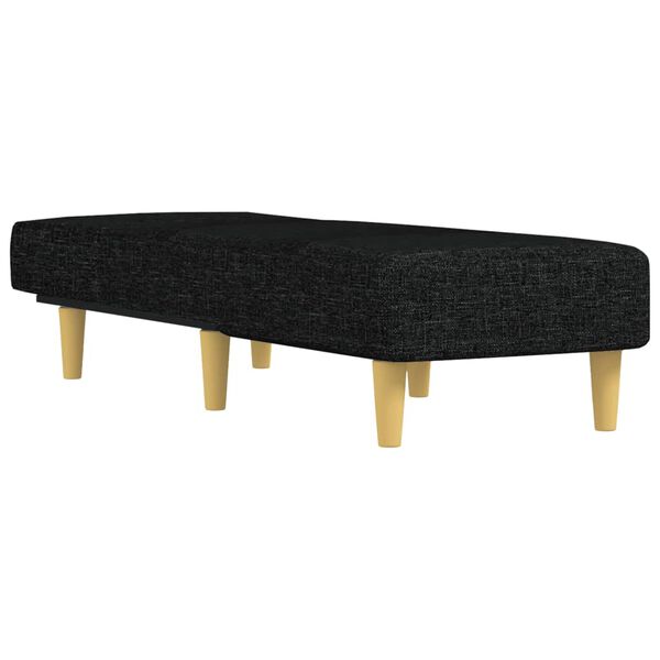 vidaXL Chaise Longue in Tessuto Nero