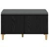 vidaXL Panca per ingresso con cuscino Rovere Nero 80 x 38 x 46 cm
