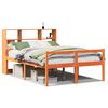 vidaXL Letto Libreria senza Materasso Marrone Cera 135x190 cm Legno