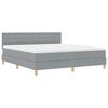 vidaXL Letto a Sorgente LED Grigio chiaro 180 x 200 cm Tessuto