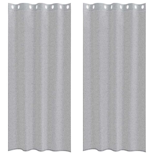 vidaXL Tenda in Velo 2 pcs Grigio scuro 245 x 140 cm Poliestere
