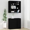 vidaXL Credenza Nera in Legno Multistrato