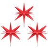 vidaXL Luci di Natale con Picchi e LED 3 pz Pieghevoli Rosse 35 cm