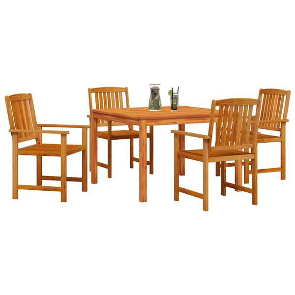 vidaXL Set da Pranzo per Giardino 5 pcs Marrone