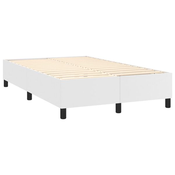 vidaXL Struttura Letto a Rete a Molle Bianco 120x200 cm in Similpelle