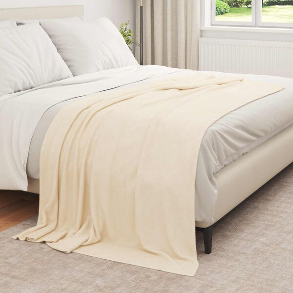 vidaXL Coperte da Pile 6 pcs Crema 210 x 140 cm Panno