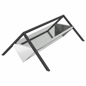 vidaXL Abbeveratoio per bestiame Argento 111 x 76 x 38 cm