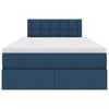 vidaXL Letto con contenitore e materasso con testiera Blu 120 x 200 cm