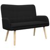 vidaXL Divano a 2 Posti Nero 115 x 61 x 87 cm Boucl&eacute;