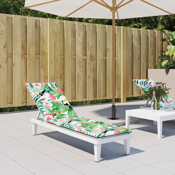 vidaXL Cuscino per Sedia a Sdraio Multicolore in Tessuto Oxford