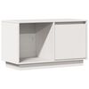 vidaXL Mobile Porta TV Bianco 74x35x44 cm in Legno Massello di Pino